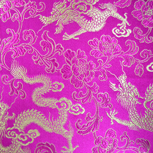 Chinese Silk Brocade (Dragons and Florals - 30")