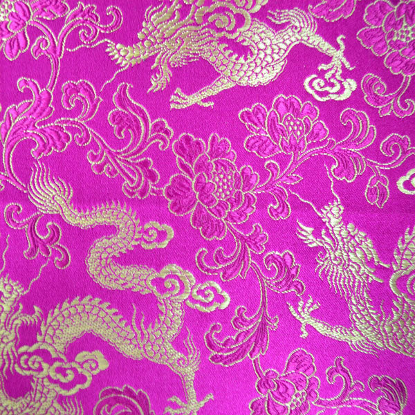 Chinese Silk Brocade (Dragons and Florals - 30